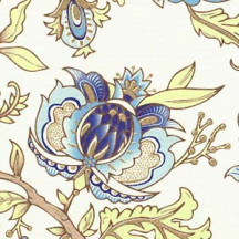 Blue Florentine Flowers Italian Print Paper ~ Rossi Italy